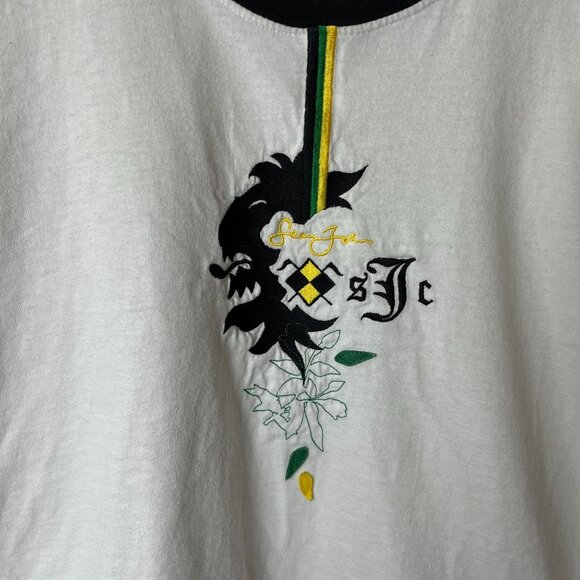 Vintage Y2K Sean John T Shirt White XL Embroidered Graphic Tee 100% Cotton Solid - Picture 13 of 14
